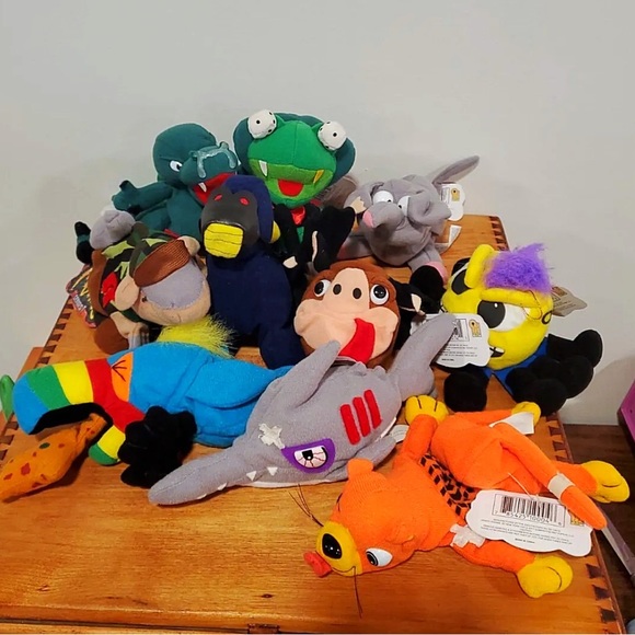 Vintage 1997 Meanies Plush. Entire series 1. Including the Lucky Bunny Rabbit. - Picture 2 of 15